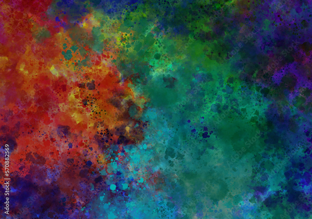 abstract art of colorful digital paint splash