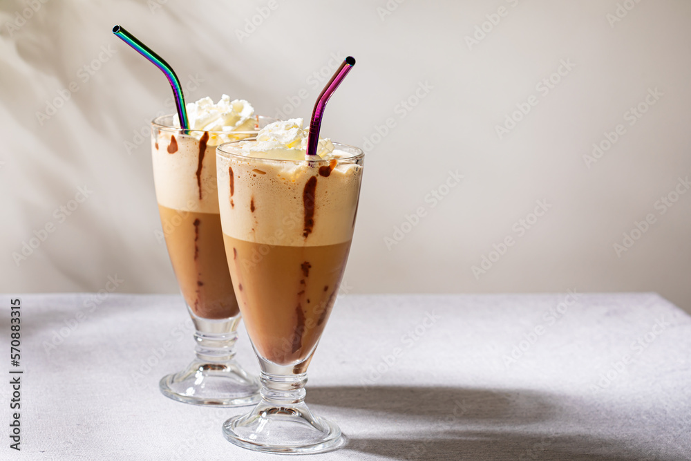 Freddoccino, frappuccino coffee drink Freddoccino, frappuccino coffee drink