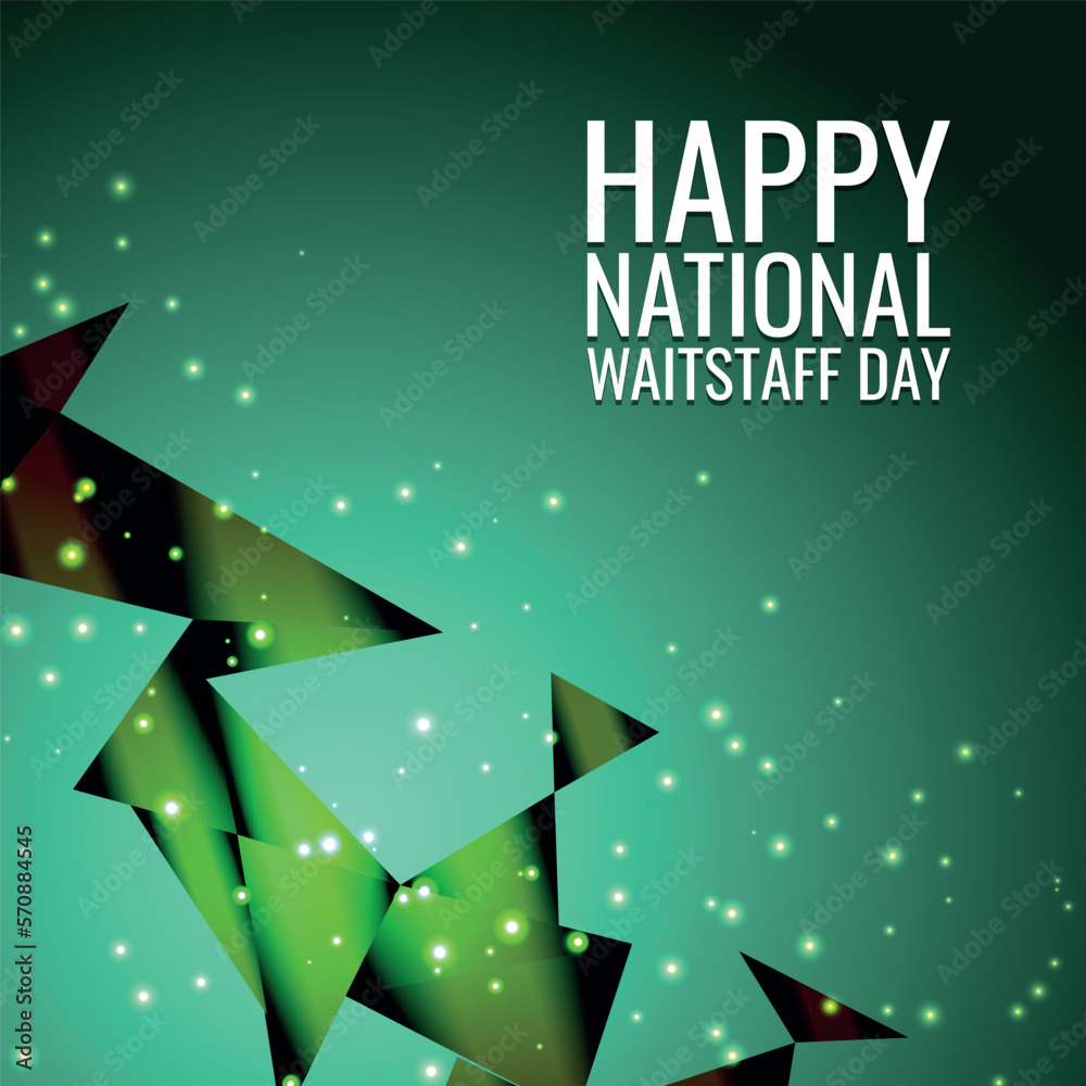 Naklejka premium National Waitstaff Day. Geometric design suitable for greeting card poster and banner