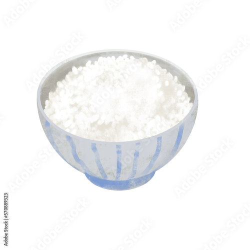 ごはん　白米のイラスト