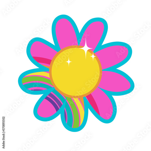 Flower and rainbow