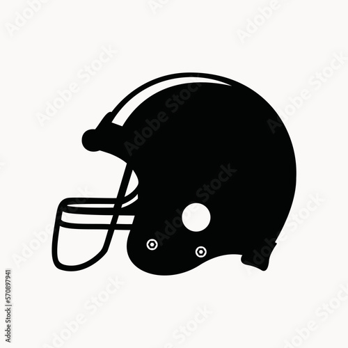 Hand drawn of helmet football team, flat style, vector illustration