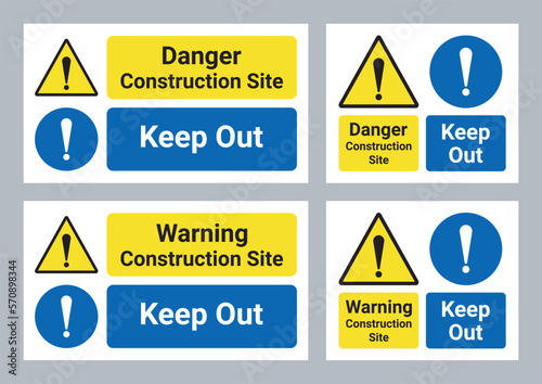 Construction Site Keep Out Sign Collection