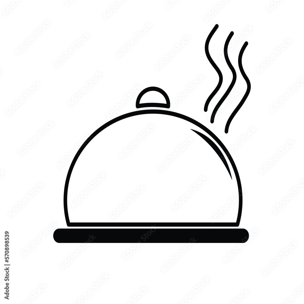 Dish or Tray Food Icon Design Illustration Dish or Tray Food Icon Design Illustration