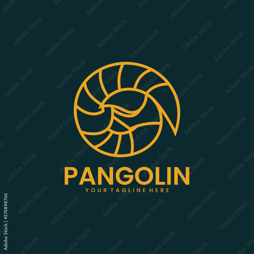 Pangolin Sign Vector illustration pangolin line art Stock Vector | Adobe Stock