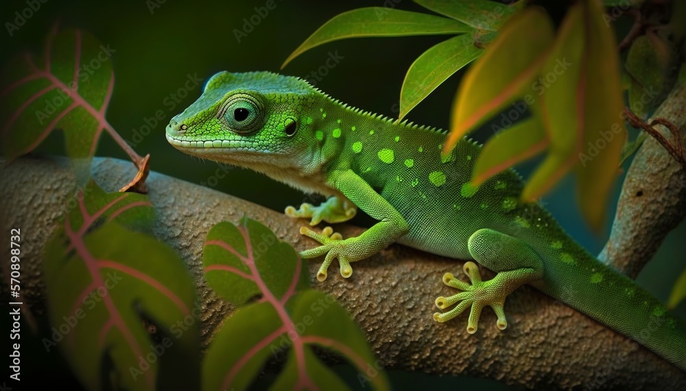 Fototapeta premium beautiful, brightly colored animals, in flower