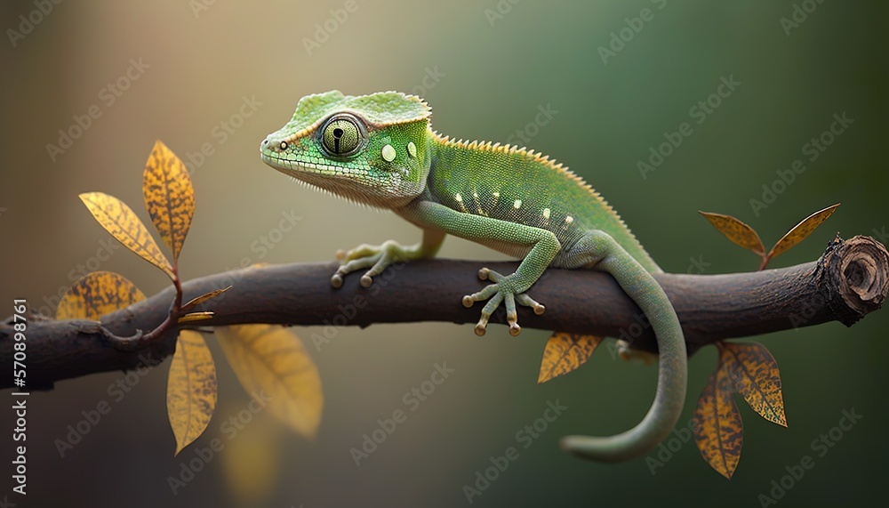 Fototapeta premium beautiful, brightly colored animals, in flower