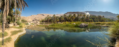 Panorama of Wadi Bani Khalid photo