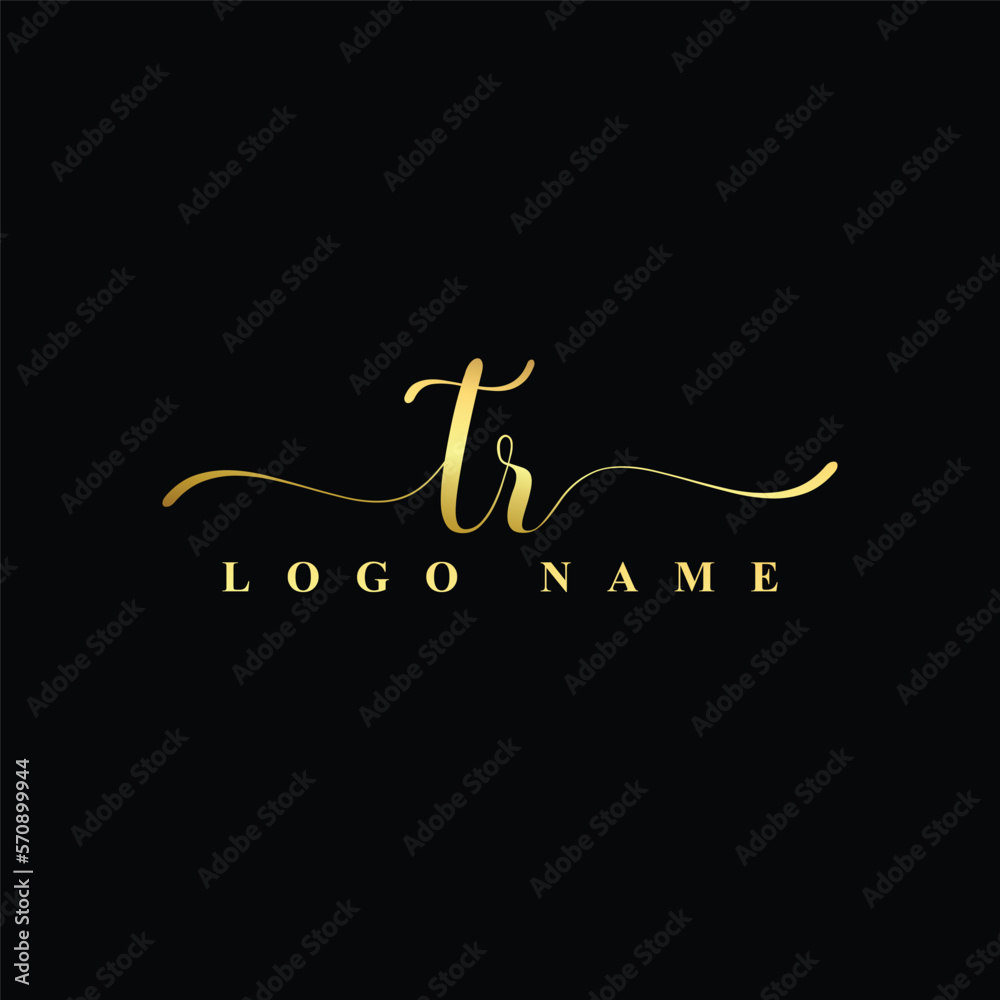 Obraz premium Vector luxury letter TR logo design