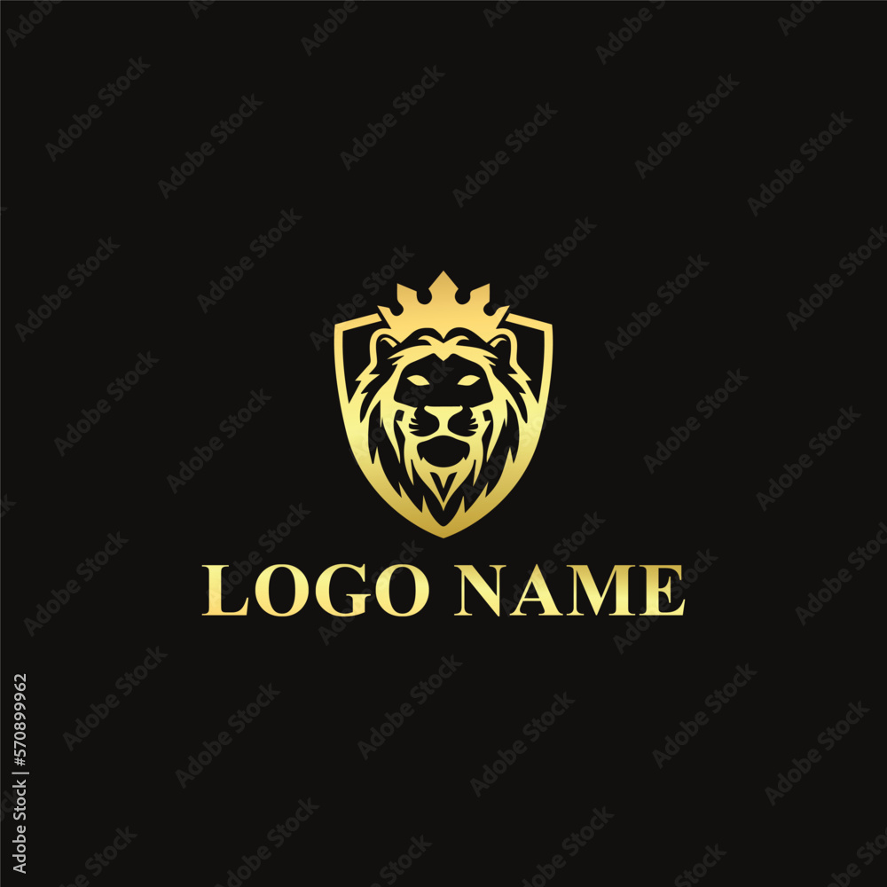 Vector modern lion head logo design vector illustration Vector modern lion head logo design vector illustration