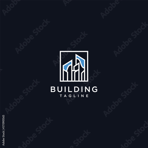 Real estate logo design. and building vector illustration 