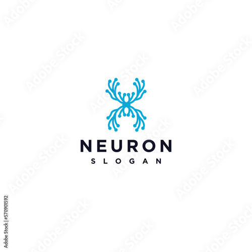 Neuron logo design icon template 