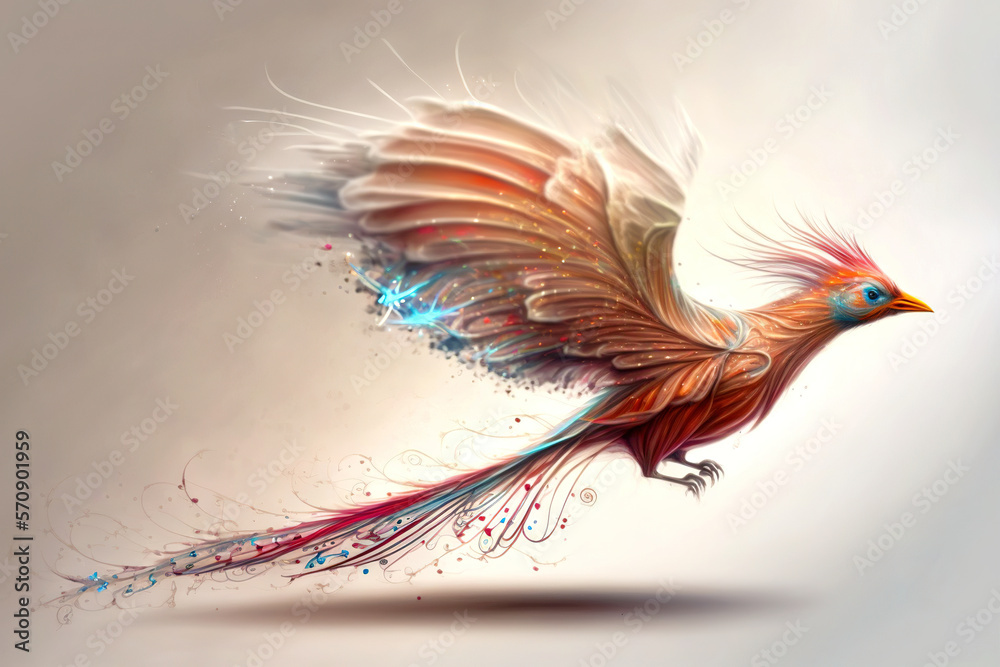 Fototapeta premium Abstract Bird. Ai Generated