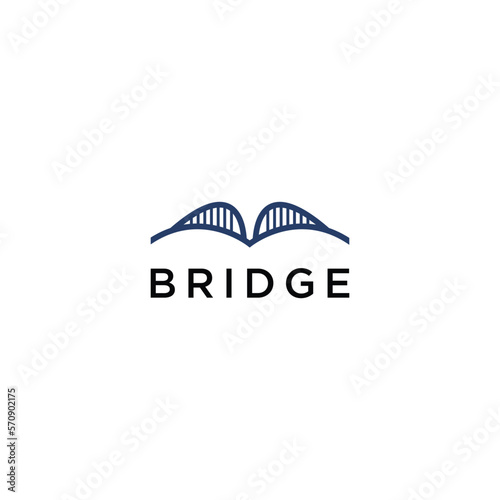 Bridge logo design icon template 