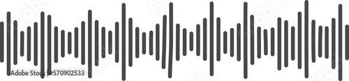 Sound wave of music voice and radio. Frequency waveform line. Abstract graphic equalizer illustration. Digital pattern.