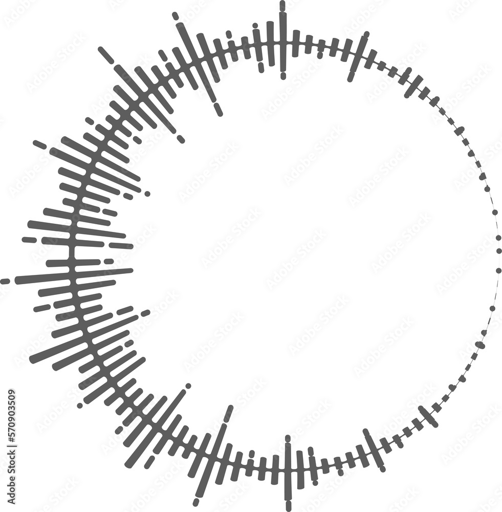 Circle music soundwave. Circular equalizer. Round audio spectrum. Graphic shape. Concentric beat and explosion. Digital geometric frame Circle music soundwave. Circular equalizer. Round audio spectrum. Graphic shape. Concentric beat and explosion. Digital geometric frame