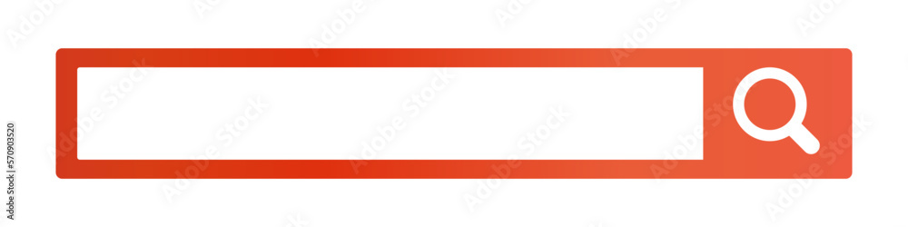 Search bar icon with orange gradient. Vector. Search bar icon with orange gradient. Vector.