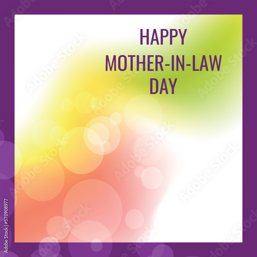 National Mother-in-Law Day. Geometric design suitable for greeting card poster and banner