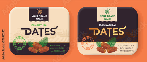 Dates Dry Fruit Labels Packaging Design, Dates Label Design, Dates Box Design, Dry fruit Packaging, Premium label design