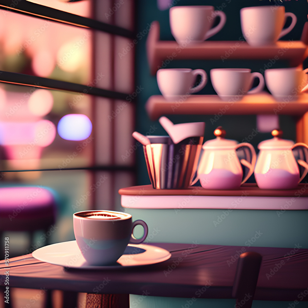 cup of coffee on the table cup of coffee on the table