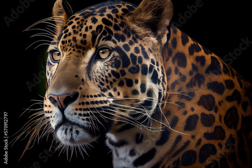 Jaguar cat portrait  Generative AI