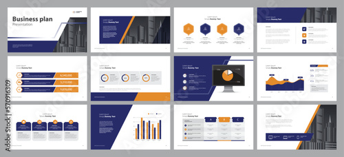 business presentation template design backgrounds and page layout design for brochure, book, magazine, annual report and company profile, with info graphic elements graph design concept