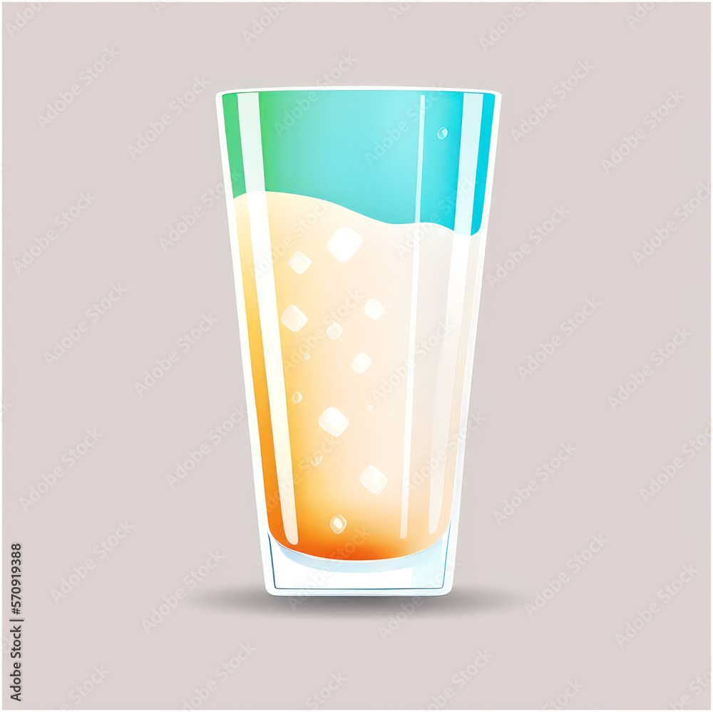 Empty Realistic Glass for Water Juice or Milk Empty Realistic Glass for Water Juice or Milk