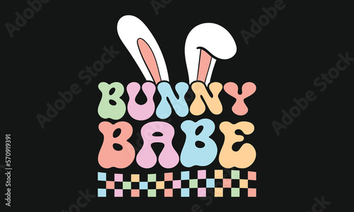 Bunny Babe Easter Day Vector T-shirt Design