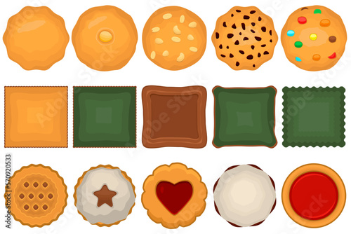 Big set homemade cookie different taste in pastry biscuit