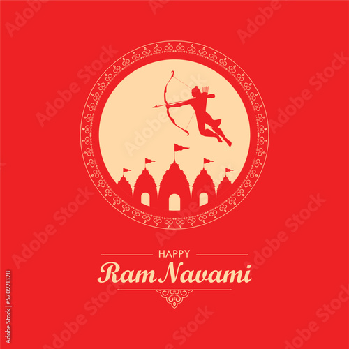 ram navami banner template flat design