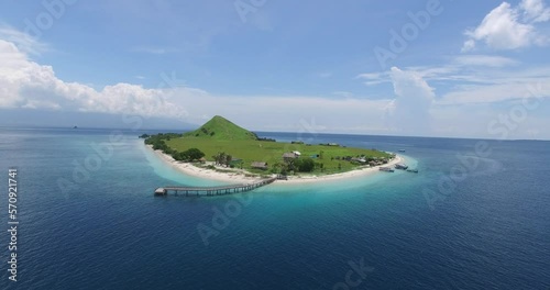 Kenawa Island Sumbawa, isolated island with tropical beach photo