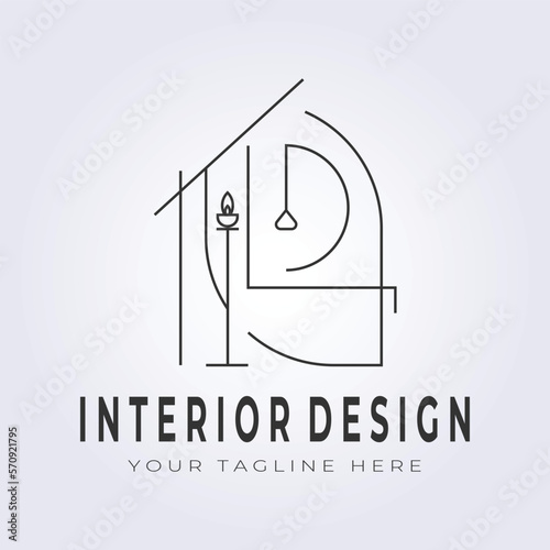 Logo Vector Creative Interior Design Illustration Design