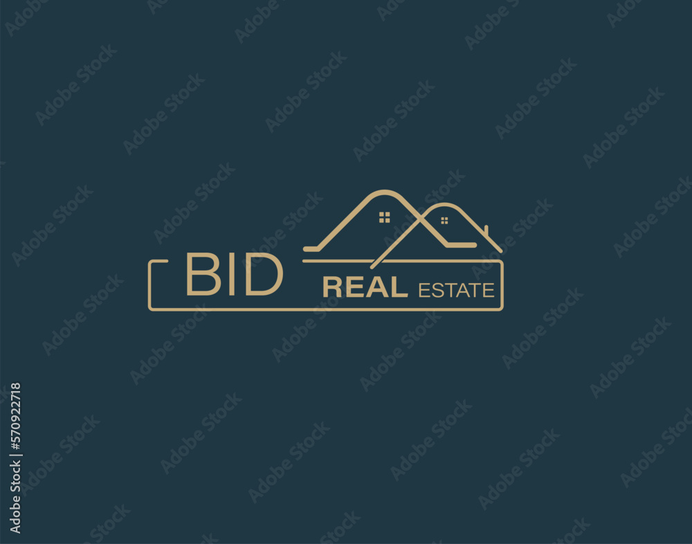 BID Real Estate and Consultants Logo Design Vectors images. Luxury Real Estate Logo Design
