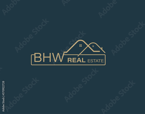 BHW Real Estate and Consultants Logo Design Vectors images. Luxury Real Estate Logo Design