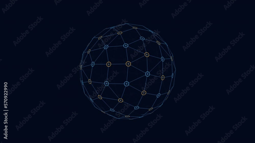 Futuristic and abstract sphere from dots and lines on black space, motion abstract corporate, futuristic and holiday style background Futuristic and abstract sphere from dots and lines on black space, motion abstract corporate, futuristic and holiday style background