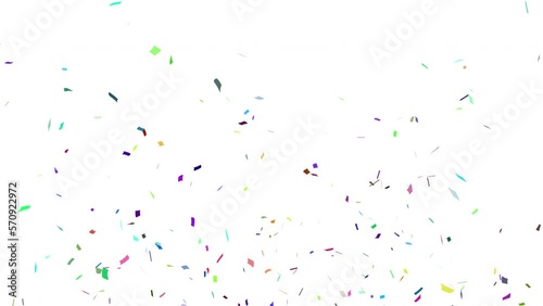 Colorful 3D animation of confetti falling on Alpha Screen Background 4K. Celebrate the holidays. Easy to put it into your scene or video. confetti celebration, birthday party, anniversary party
