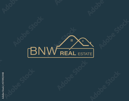 BNW Real Estate and Consultants Logo Design Vectors images. Luxury Real Estate Logo Design