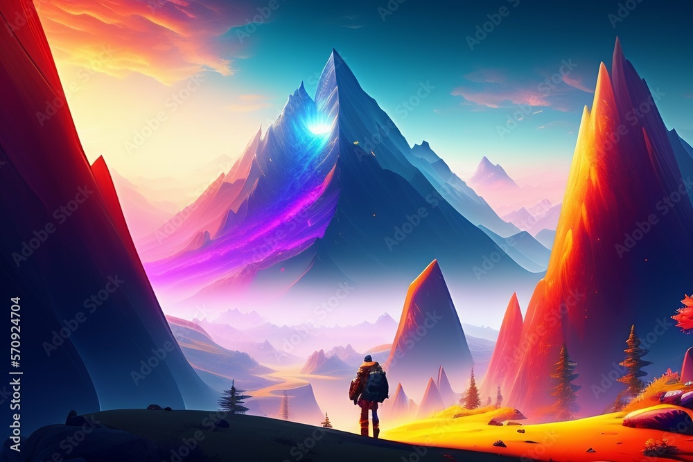 Stunning Gaming Wallpapers: Vibrant Colors, Intrinsic Details, 4K HDR Stock  Illustration