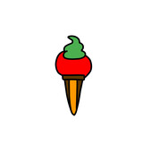IceCream food flat line icon