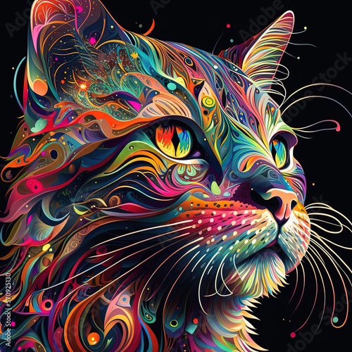 Psychedelic cat