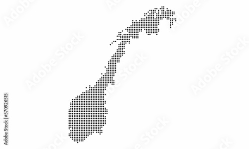 Norway dotted map with grunge texture in dot style. Abstract vector illustration of a country map with halftone effect for infographic. 