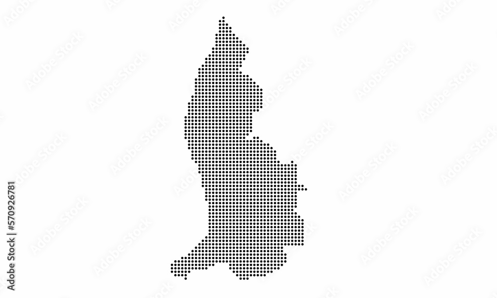 Liechtenstein dotted map with grunge texture in dot style. Abstract vector illustration of a country map with halftone effect for infographic. 