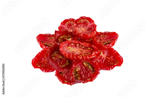 Set of plain and oiled sun-dried tomatoes