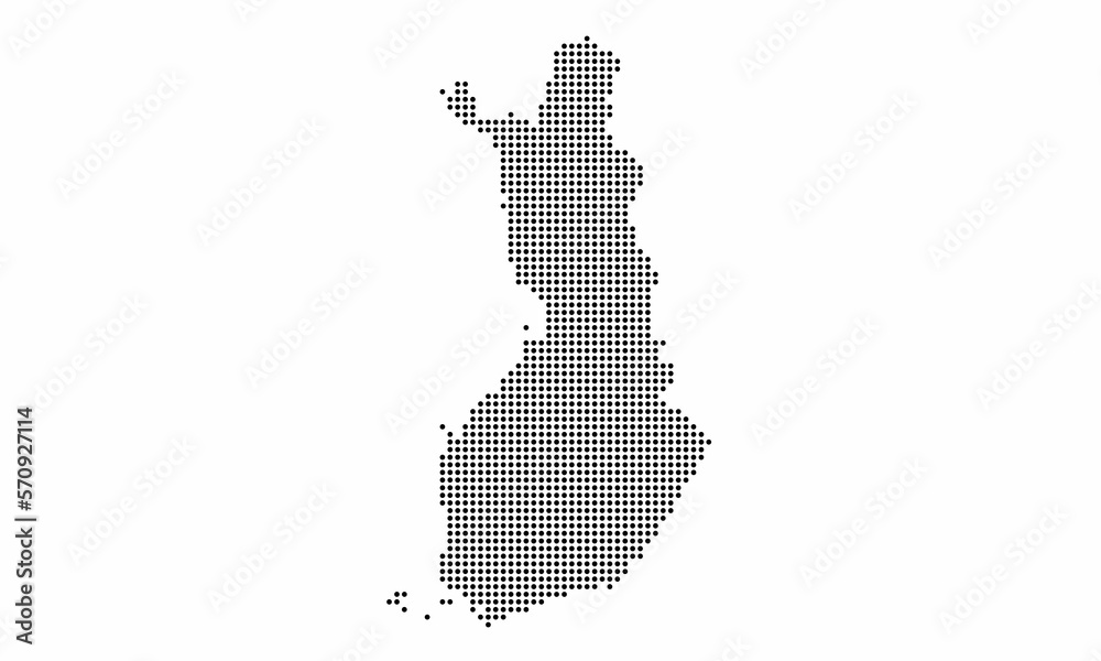 Vetor de Finland dotted map with grunge texture in dot style. Abstract ...
