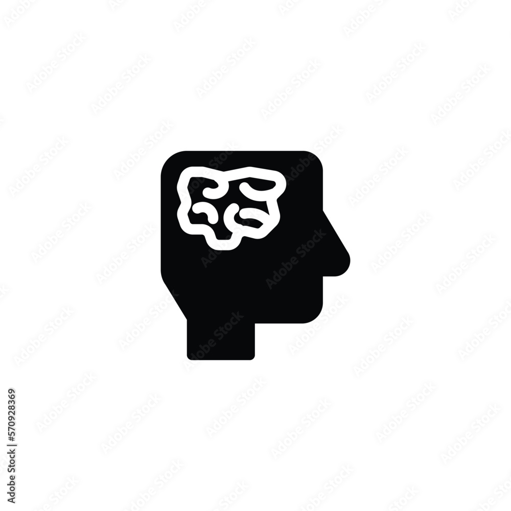 brain icon. solid icon brain icon. solid icon