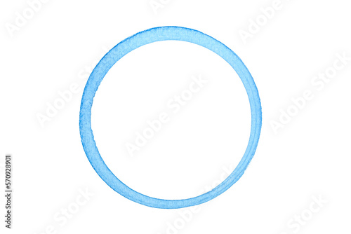 Blue watercolor circle, elements