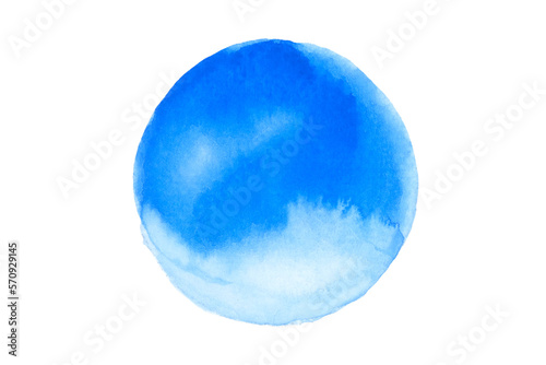 Blue watercolor circle, background