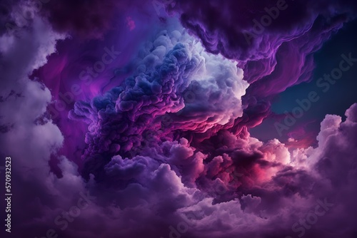 dreamy ‘Intense Purple’ clouds (AI Generated)