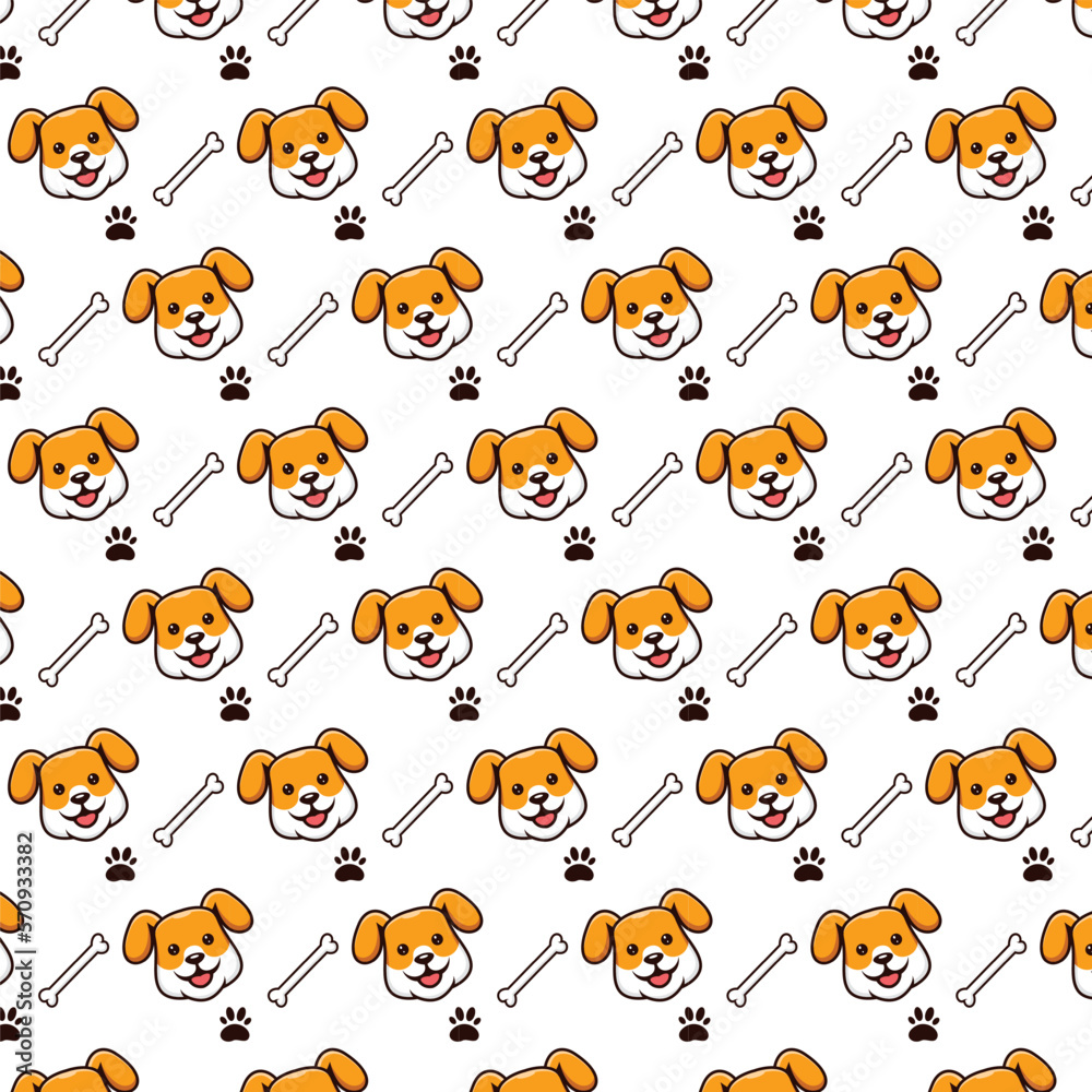 funny dogs seamless pattern illustration funny dogs seamless pattern illustration