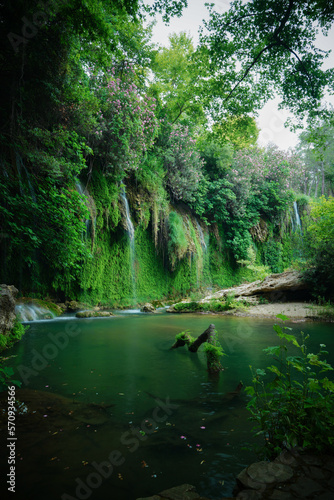 Picturesque Kursunlu waterfall in Turkey  